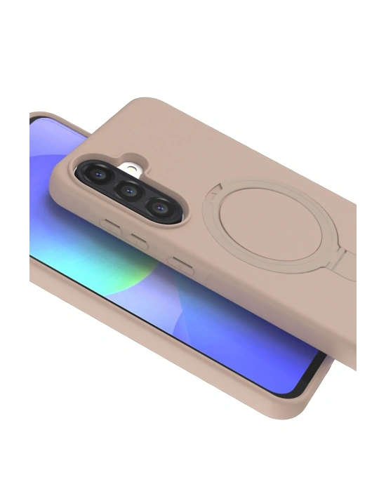 Newface Samsung Galaxy A56 Regal Magsafe Standlı Kapak - Çöl Titanyum