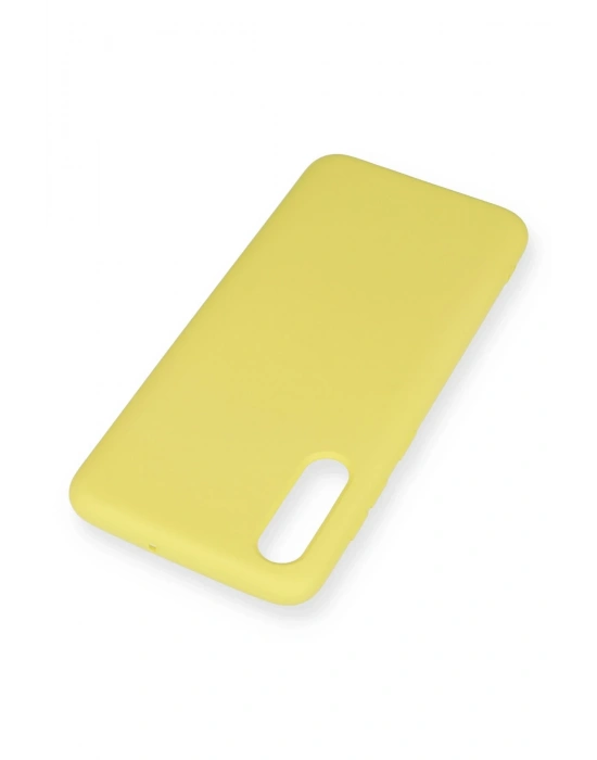 Newface Samsung Galaxy A70 Kılıf Nano içi Kadife Silikon - Sarı