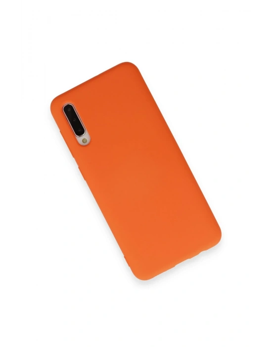 Newface Samsung Galaxy A70 Kılıf Nano içi Kadife Silikon - Turuncu