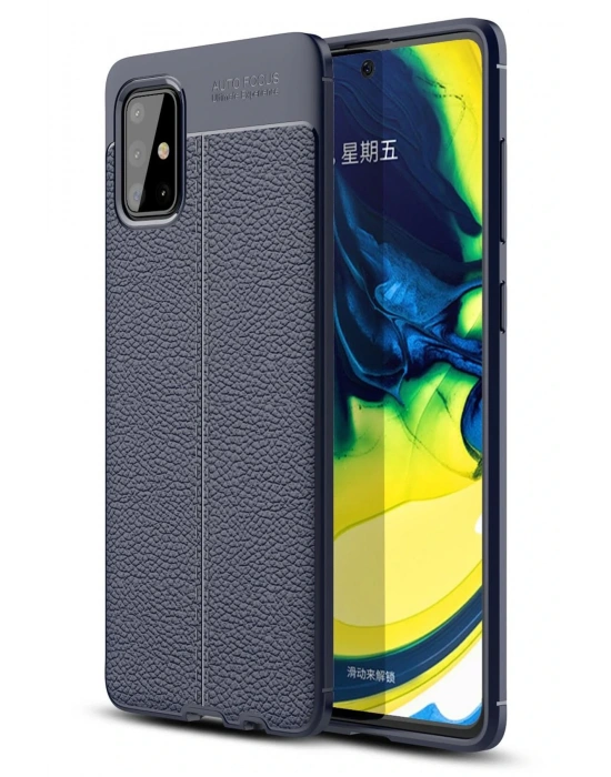 Newface Samsung Galaxy A71 Kılıf Auto Focus Kapak - Lacivert