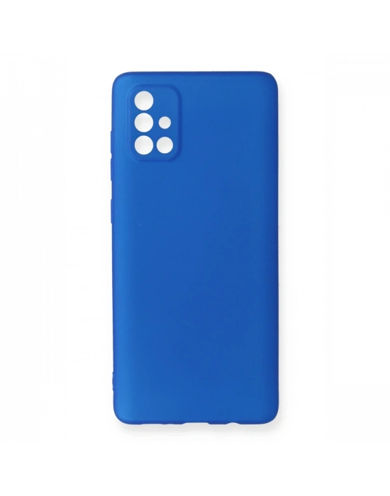 Newface Samsung Galaxy A71 Kılıf First Silikon - Mavi
