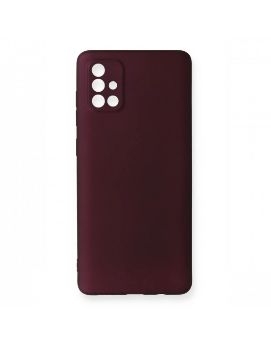 Newface Samsung Galaxy A71 Kılıf First Silikon - Mürdüm