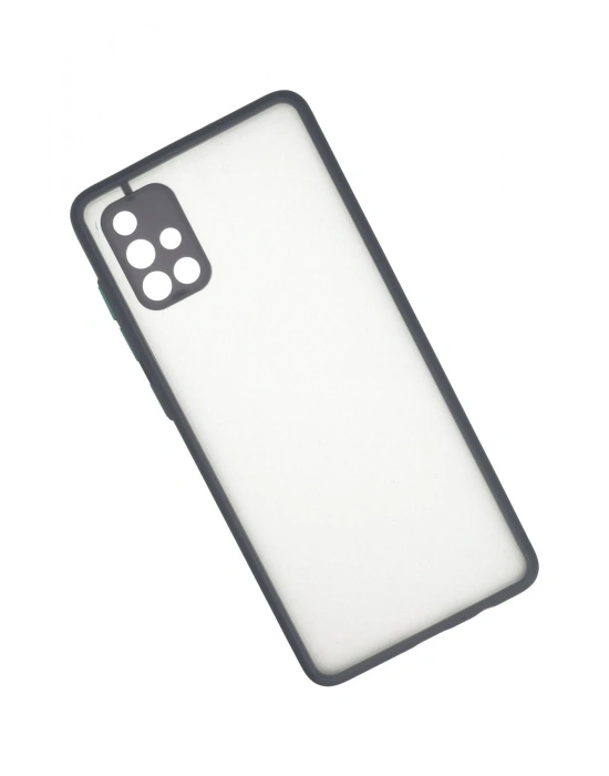 Newface Samsung Galaxy A71 Kılıf Montreal Silikon Kapak - Gri