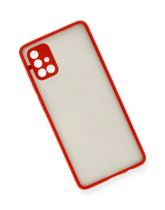 Newface Samsung Galaxy A71 Kılıf Montreal Silikon Kapak - Kırmızı