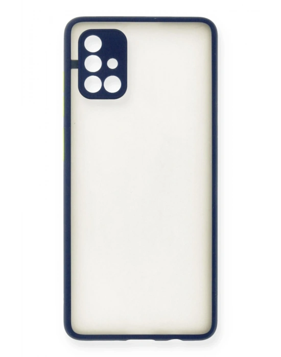 Newface Samsung Galaxy A71 Kılıf Montreal Silikon Kapak - Lacivert