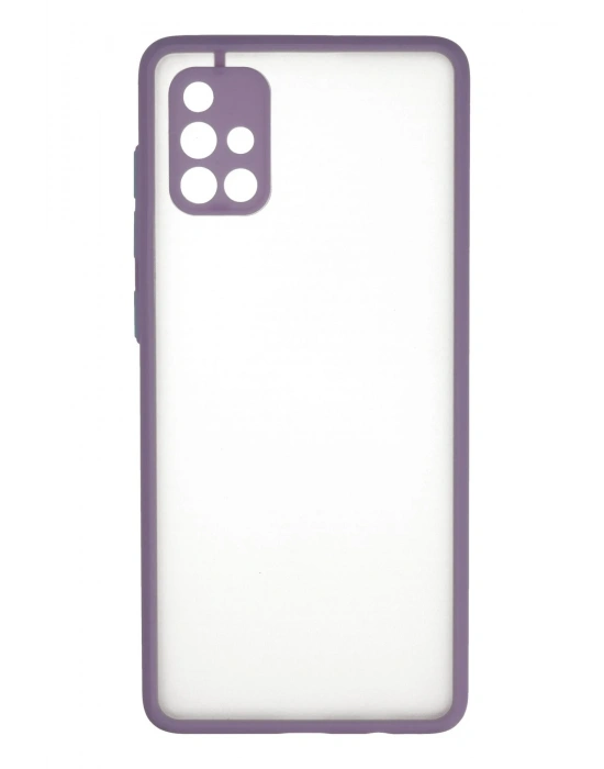 Newface Samsung Galaxy A71 Kılıf Montreal Silikon Kapak - Mor