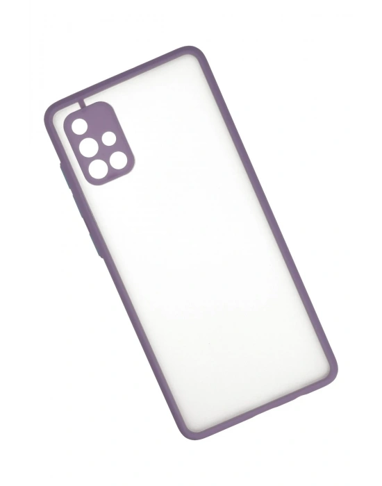 Newface Samsung Galaxy A71 Kılıf Montreal Silikon Kapak - Mor