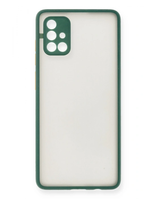 Newface Samsung Galaxy A71 Kılıf Montreal Silikon Kapak - Yeşil