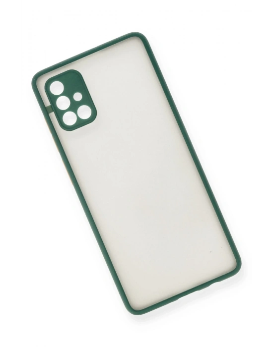 Newface Samsung Galaxy A71 Kılıf Montreal Silikon Kapak - Yeşil
