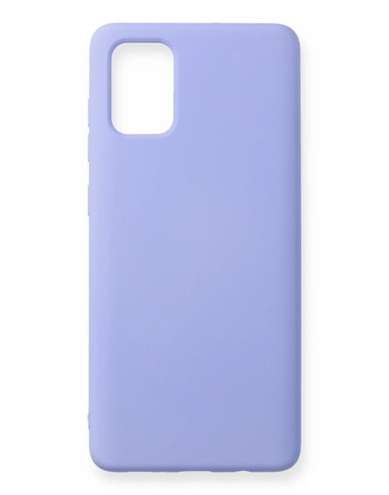 Newface Samsung Galaxy A71 Kılıf Nano içi Kadife Silikon - Lila
