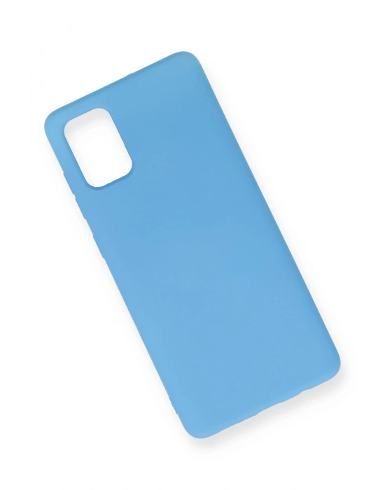 Newface Samsung Galaxy A71 Kılıf Nano içi Kadife Silikon - Mavi