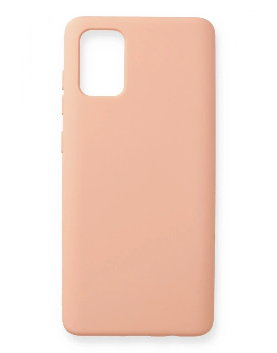 Newface Samsung Galaxy A71 Kılıf Nano içi Kadife Silikon - Pudra