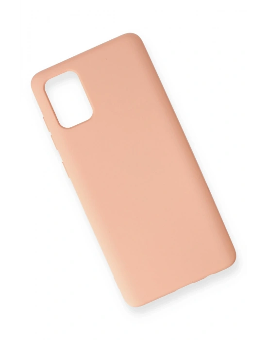 Newface Samsung Galaxy A71 Kılıf Nano içi Kadife Silikon - Pudra