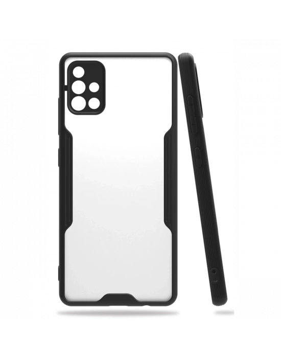 Newface Samsung Galaxy A71 Kılıf Platin Silikon - Siyah