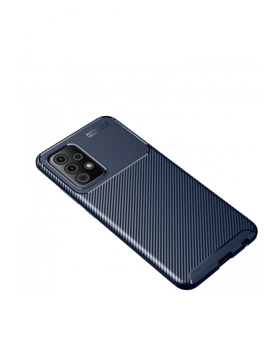 Newface Samsung Galaxy A72 Kılıf Auto Focus Karbon Kapak - Lacivert
