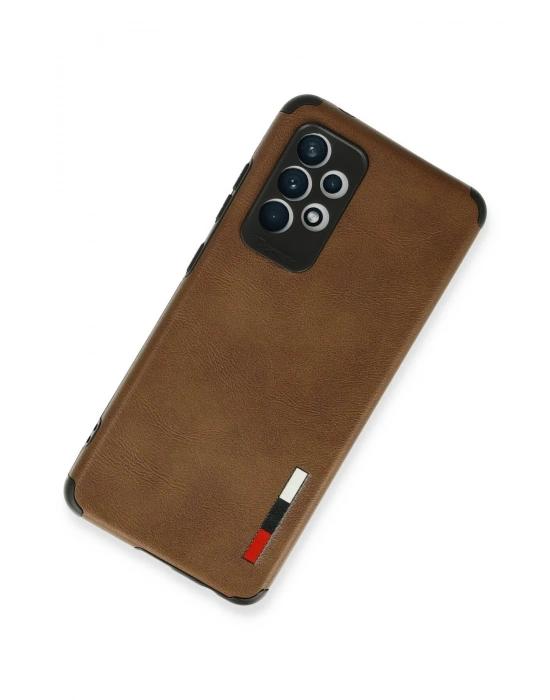 Newface Samsung Galaxy A72 Kılıf Loop Deri Silikon - Kahverengi