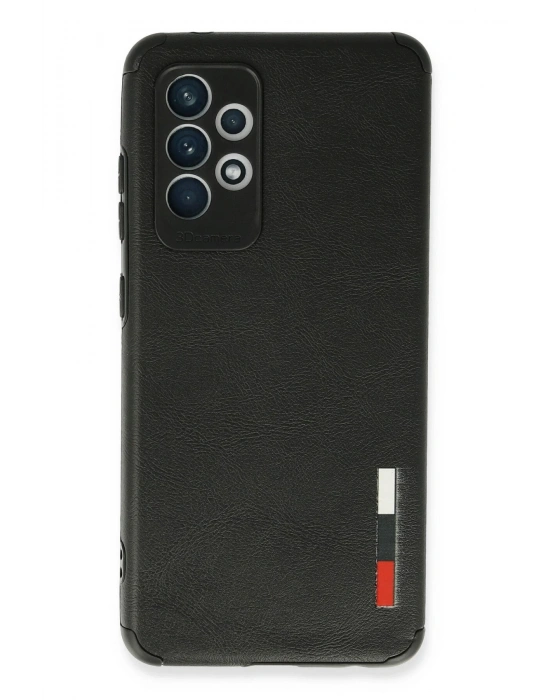 Newface Samsung Galaxy A72 Kılıf Loop Deri Silikon - Siyah