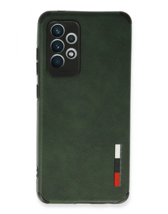 Newface Samsung Galaxy A72 Kılıf Loop Deri Silikon - Yeşil