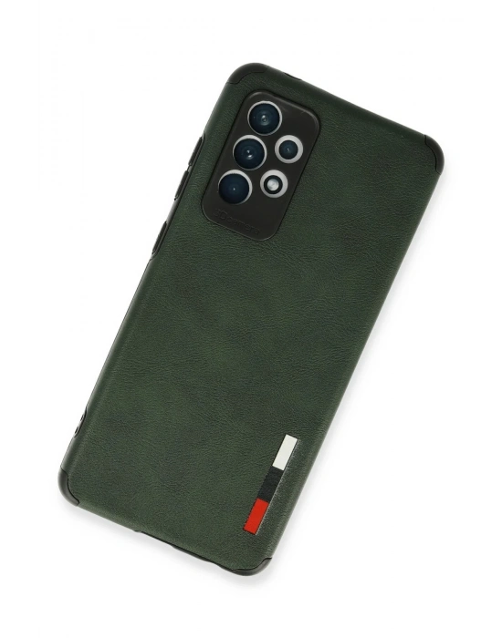 Newface Samsung Galaxy A72 Kılıf Loop Deri Silikon - Yeşil