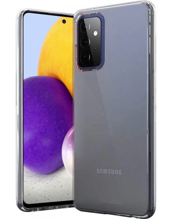 Newface Samsung Galaxy A72 Kılıf Lüx Şeffaf Silikon