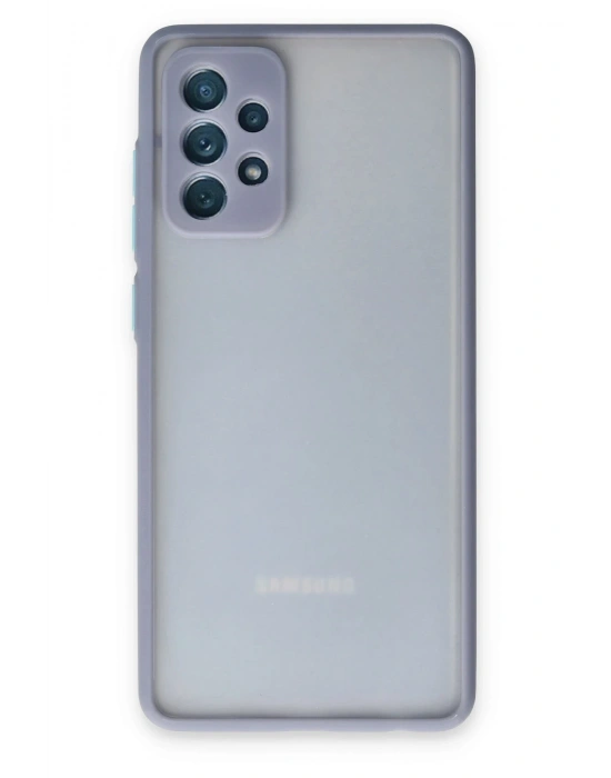 Newface Samsung Galaxy A72 Kılıf Montreal Silikon Kapak - Gri