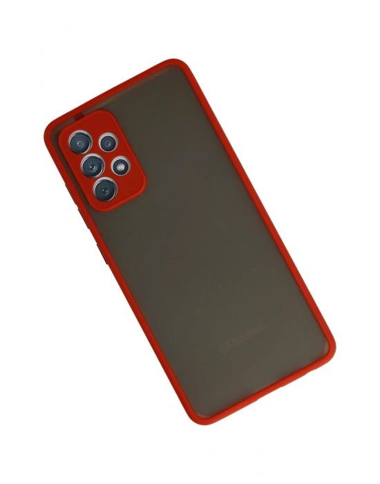 Newface Samsung Galaxy A72 Kılıf Montreal Silikon Kapak - Kırmızı