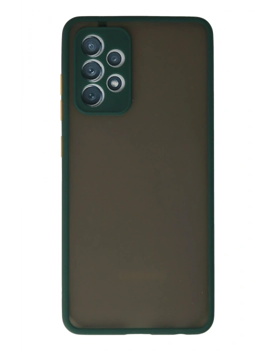 Newface Samsung Galaxy A72 Kılıf Montreal Silikon Kapak - Koyu Yeşil