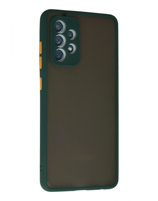 Newface Samsung Galaxy A72 Kılıf Montreal Silikon Kapak - Koyu Yeşil