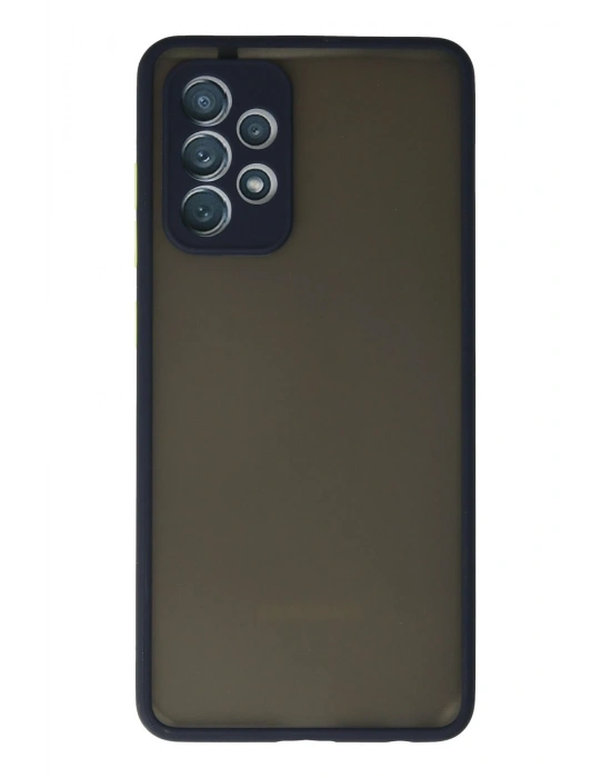 Newface Samsung Galaxy A72 Kılıf Montreal Silikon Kapak - Lacivert