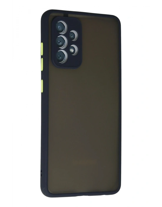 Newface Samsung Galaxy A72 Kılıf Montreal Silikon Kapak - Lacivert