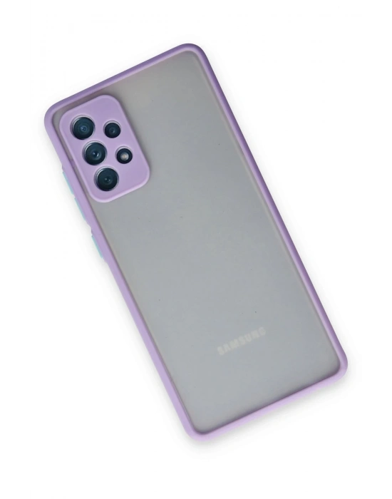 Newface Samsung Galaxy A72 Kılıf Montreal Silikon Kapak - Mor