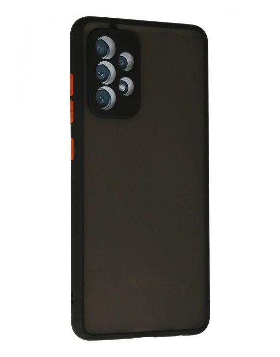 Newface Samsung Galaxy A72 Kılıf Montreal Silikon Kapak - Siyah