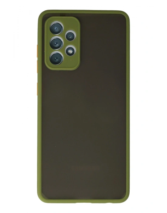 Newface Samsung Galaxy A72 Kılıf Montreal Silikon Kapak - Yeşil