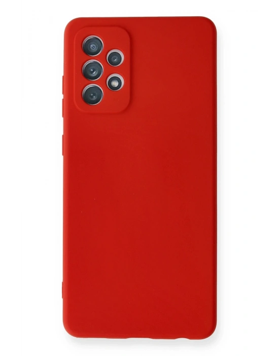 Newface Samsung Galaxy A72 Kılıf Nano içi Kadife Silikon - Kırmızı