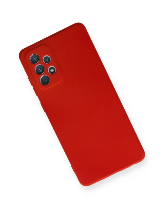Newface Samsung Galaxy A72 Kılıf Nano içi Kadife Silikon - Kırmızı