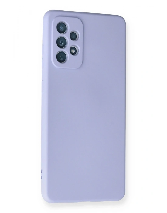 Newface Samsung Galaxy A72 Kılıf Nano içi Kadife Silikon - Lila