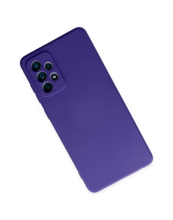 Newface Samsung Galaxy A72 Kılıf Nano içi Kadife Silikon - Mor