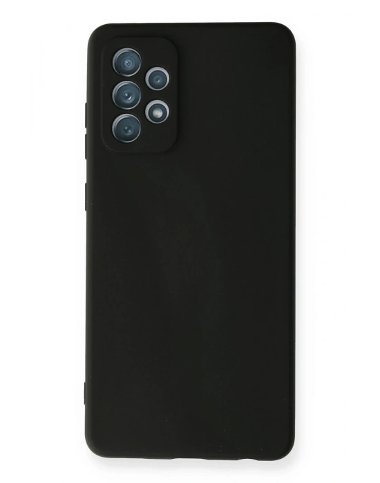Newface Samsung Galaxy A72 Kılıf Nano içi Kadife Silikon - Siyah