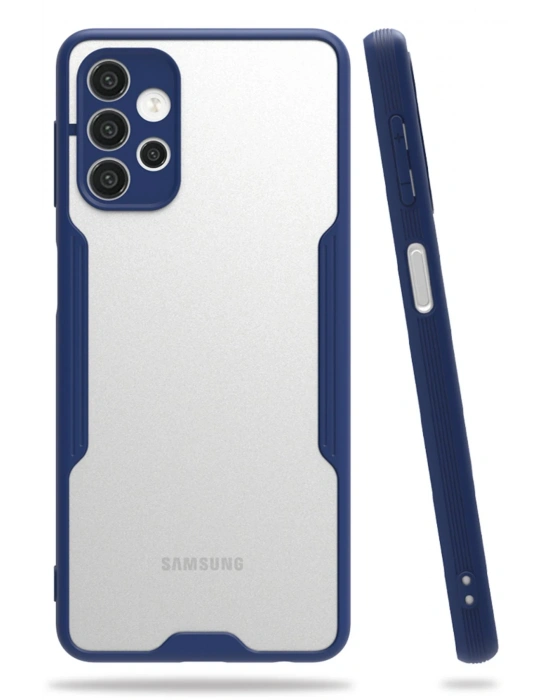 Newface Samsung Galaxy A72 Kılıf Platin Silikon - Lacivert