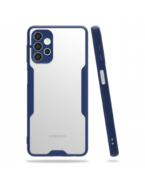 Newface Samsung Galaxy A72 Kılıf Platin Silikon - Lacivert