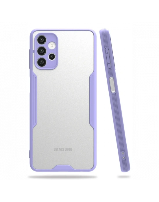 Newface Samsung Galaxy A72 Kılıf Platin Silikon - Lila