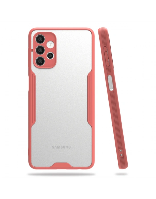 Newface Samsung Galaxy A72 Kılıf Platin Silikon - Pembe
