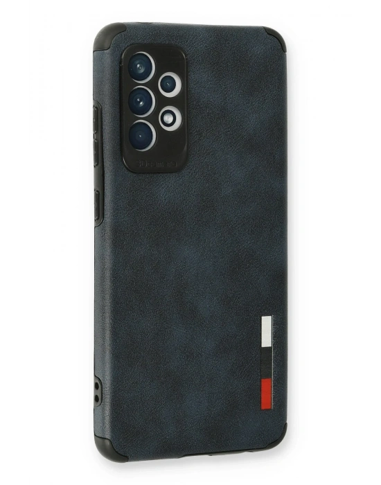 Newface Samsung Galaxy A73 5G Kılıf Loop Deri Silikon - Lacivert