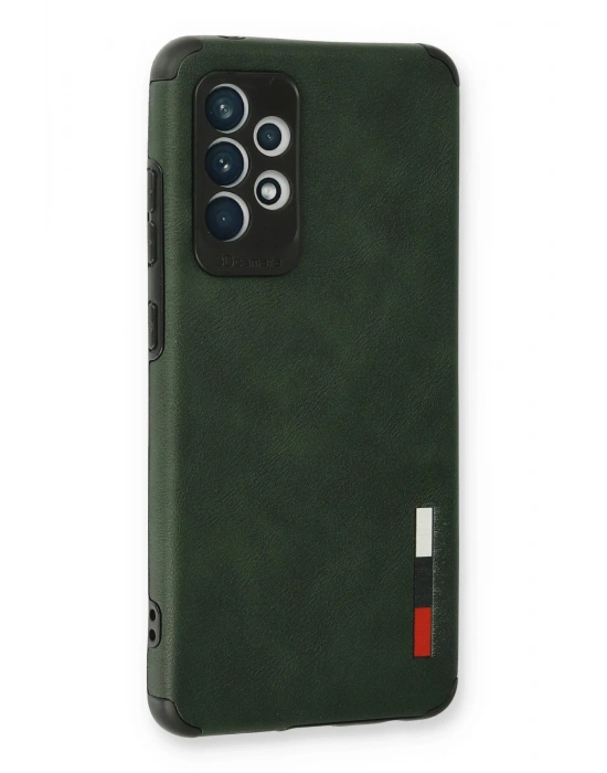 Newface Samsung Galaxy A73 5G Kılıf Loop Deri Silikon - Yeşil