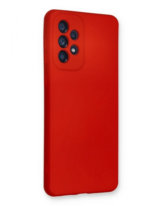 Newface Samsung Galaxy A73 5G Kılıf Nano içi Kadife Silikon - Kırmızı