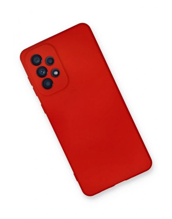 Newface Samsung Galaxy A73 5G Kılıf Nano içi Kadife Silikon - Kırmızı