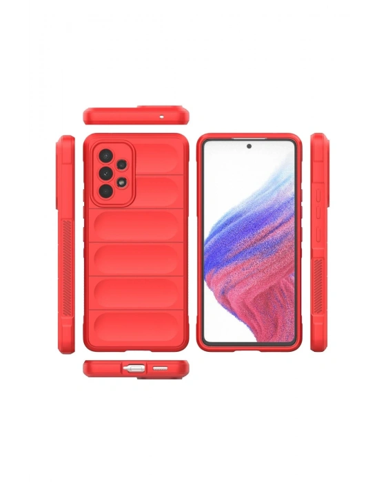Newface Samsung Galaxy A73 5G Kılıf Optimum Silikon - Kırmızı