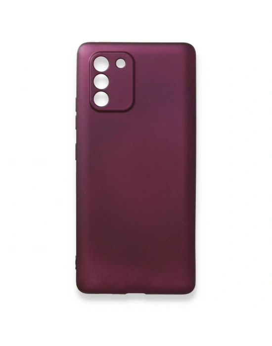 Newface Samsung Galaxy A91 / S10 Lite Kılıf First Silikon - Mürdüm