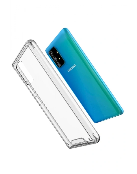 Newface Samsung Galaxy A91 / S10 Lite Kılıf Lüx Şeffaf Silikon