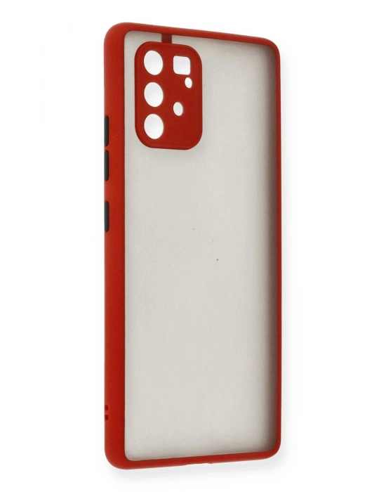 Newface Samsung Galaxy A91 / S10 Lite Kılıf Montreal Silikon Kapak - Kırmızı